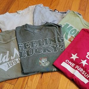 6 men's tshirts size Large